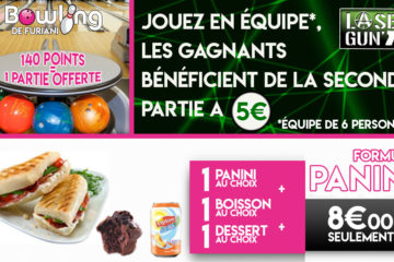 Bowling offert pour celui ou celle qui atteint 140 points !